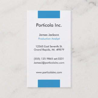 Blue Block Plain Business Cards
