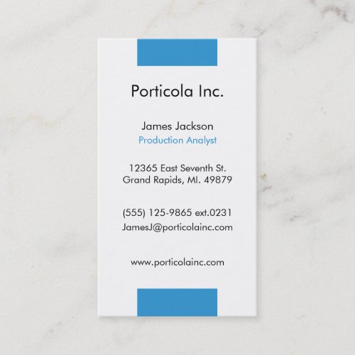 Blue Block Plain Business Cards