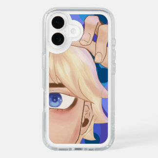 Blue blonde hair boy semi realism artstyle iPhone 16 case