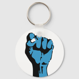 blue blooded democrat : fist keychain