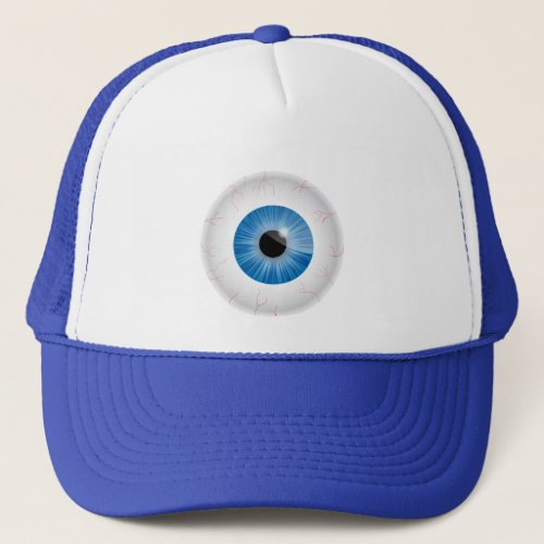 Blue Bloodshot Eyeball Hat