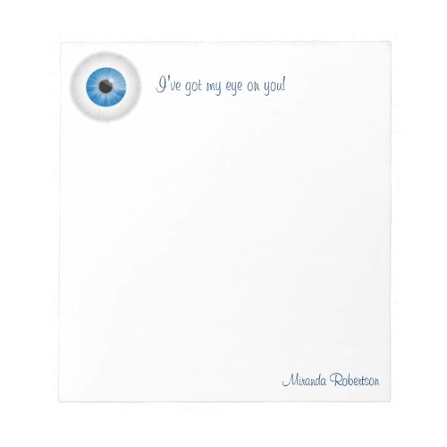 Blue Bloodshot Eyeball Notepad