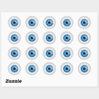 Green Halloween Eyeball Stickers, Zazzle