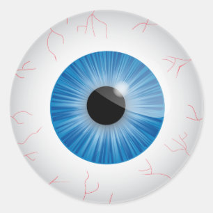 Blue Bloodshot Eyeball Sticker