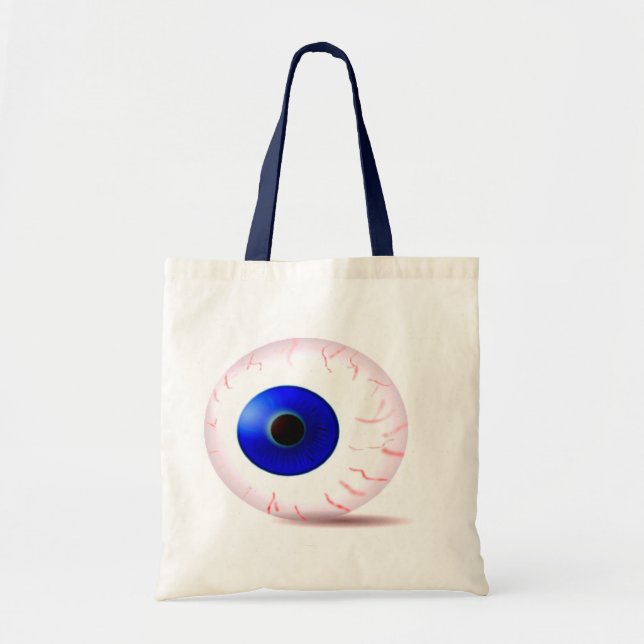 Blue Bloodshot Eyeball Tote Bag (Front)