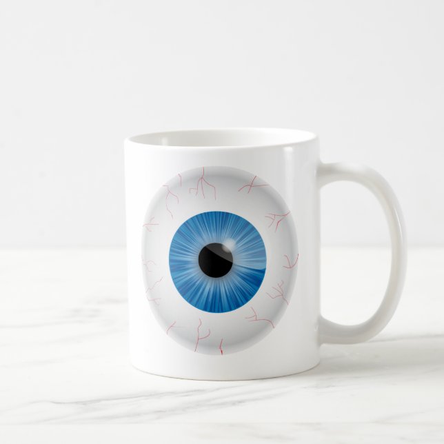 Blue Bloodshot Eyeballs Mug (Right)