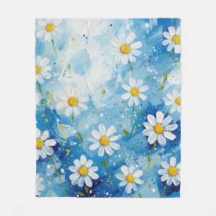 Blue Bloom Fleece Blanket