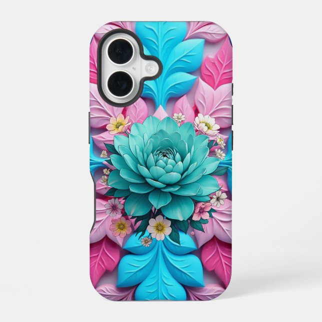 "Blue Bloom Harmony" Iphone Case (Back)