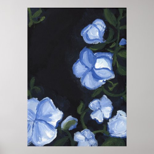 Blue Bloom Poster