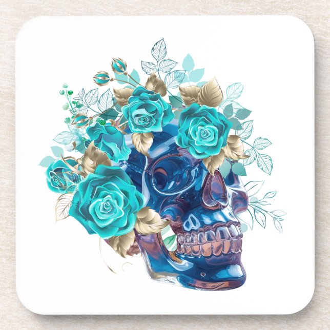 Blue Bloom Requiem Beverage Coaster (Front)