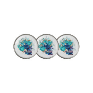 Blue Bloom Requiem Golf Ball Markers – Elegant Flo