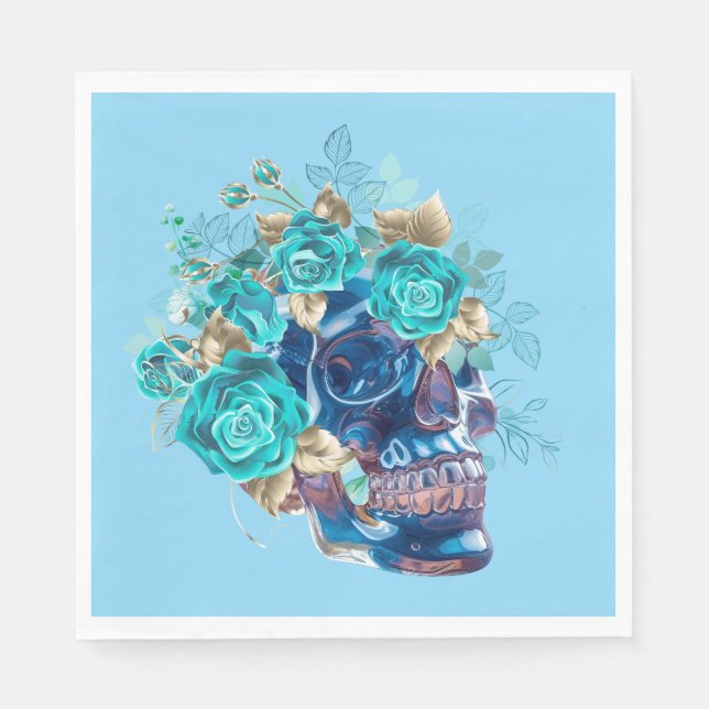Blue Bloom Requiem Napkins (Front)