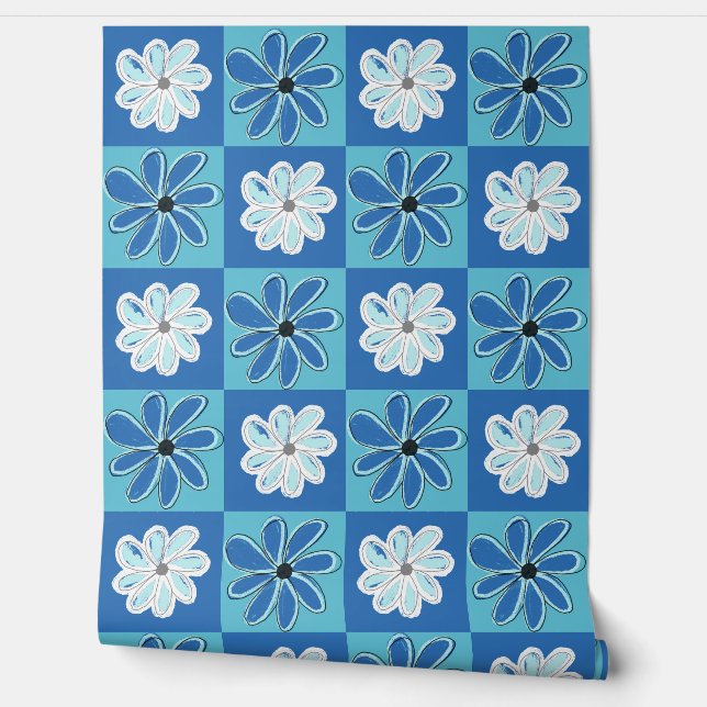 Blue Bloomed Lines - Blue Blood Lines Wallpaper (Unrolling)