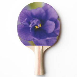 Blue Blooming Flower of Violet Saintpaulia Zoomed Ping Pong Paddle