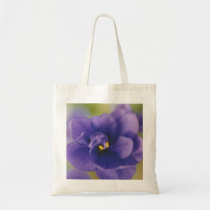 Blue Blooming Flower of Violet Saintpaulia Zoomed Tote Bag