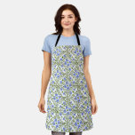 Blue Blooms Ditsy Floral Pattern Apron