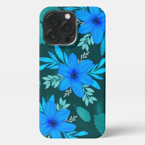 Blue Blossom Elegance iPhone Cover