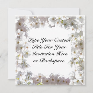 Blue Blossom Invitations Personalized RSVP Cards
