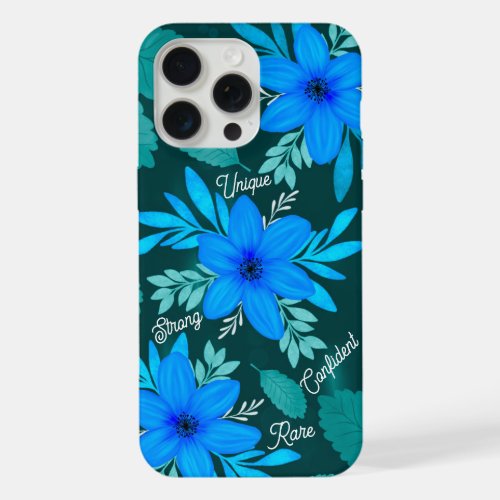 Blue Blossom Strength iPhone Cover