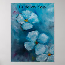 Blue blossoms "la vie en bleue" poster
