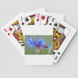 Blue Blossoms Ladybug Peace Love Destiny Art  Vine Poker Cards