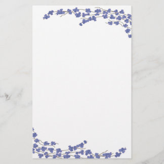 Blue Blossoms Stationery