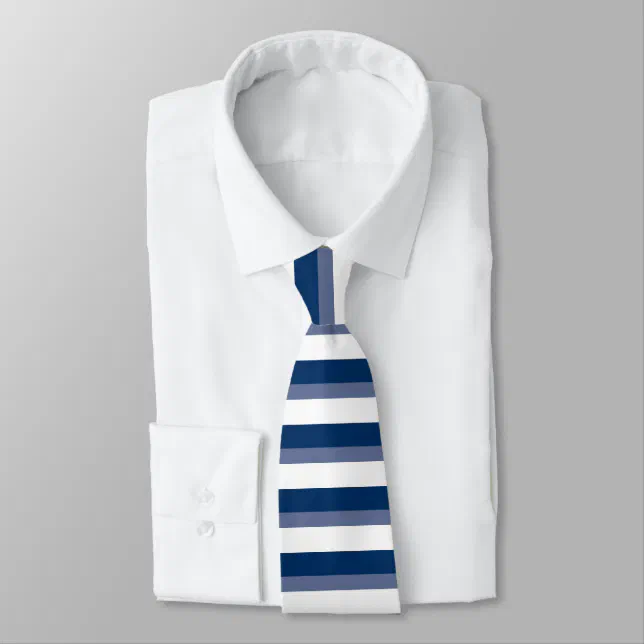 blue and white striped dress shirt and tie Hisdern Non-iron White Dress Shirt and Striped Tie 2XL main image 0