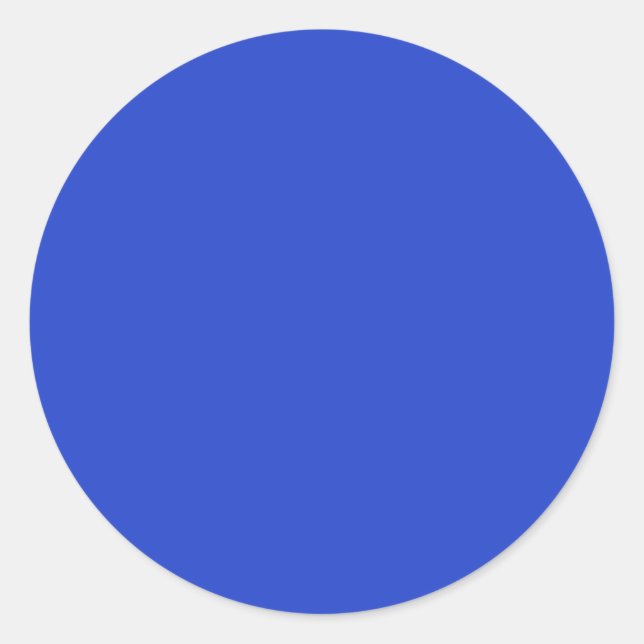 Blue Blue (solid color)  Classic Round Sticker (Front)