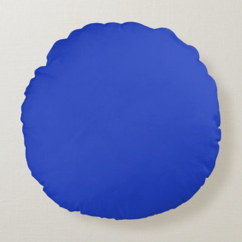 Blue Blue solid color  Round Pillow