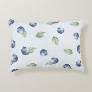 Blue Blueberries Fruit Accent Pillow