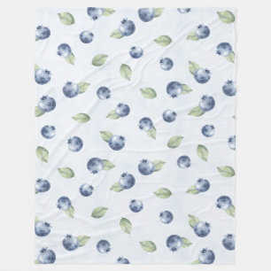 Blue Blueberries Fruit Fleece Blanket