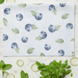 Blue Blueberries Fruit Kitchen Towel