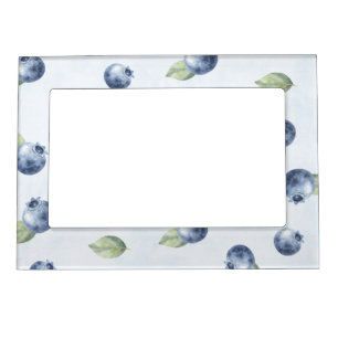 Blue Blueberries Fruit Magnetic Frame