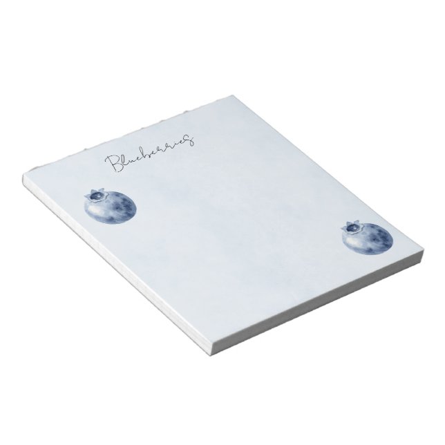Blue Blueberries Fruit   Notepad (Angled)