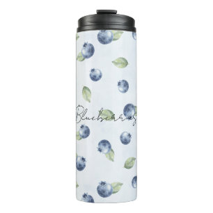 Blue Blueberries Fruit Thermal Tumbler