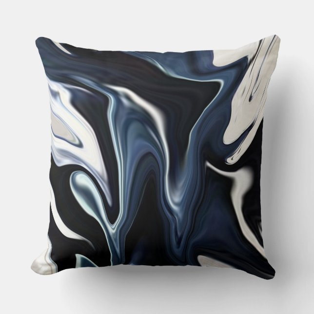 Blue blurred pattern flip flops throw pillow (Front)