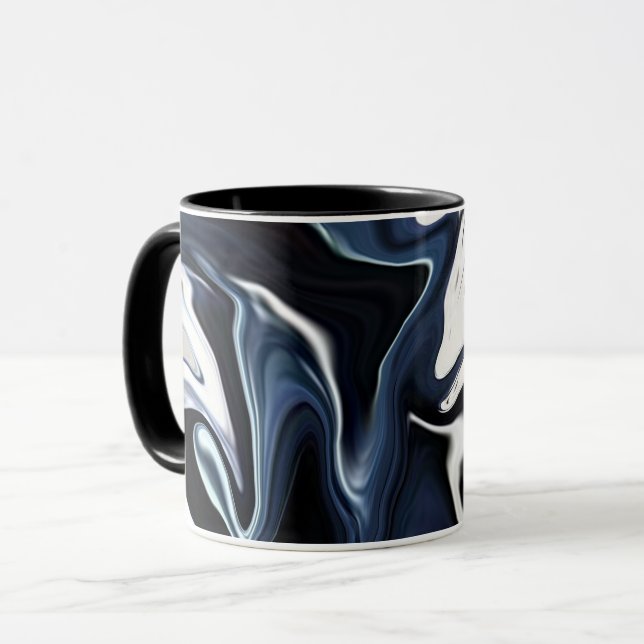 Blue blurred pattern  mug (Front Left)