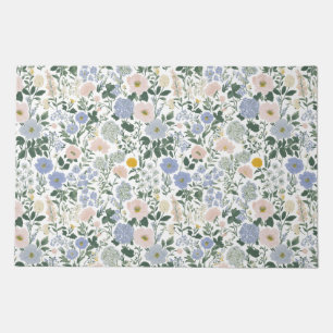 Blue Blush Cottagecore Wildflower Doormat
