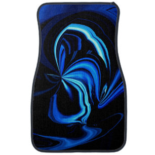 Blue Blutterfly Abstract Car Mats