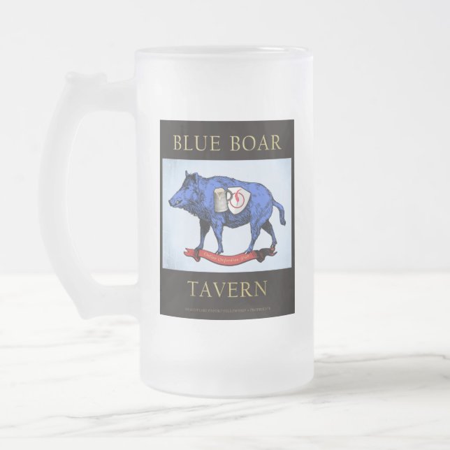 Blue Boar Tavern Frosted Mug (Left)