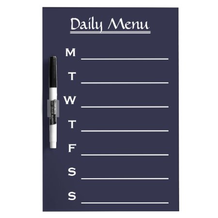 Blue Board Chalkboard Daily Menu Weekly Menu