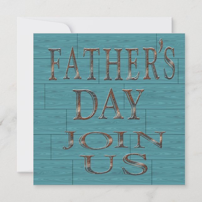 Blue Boards Father's Day Party Invitations (Front)