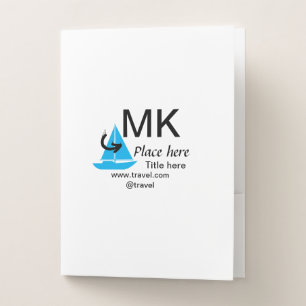 Blue boat black arrow travel agent blog website t pocket folder