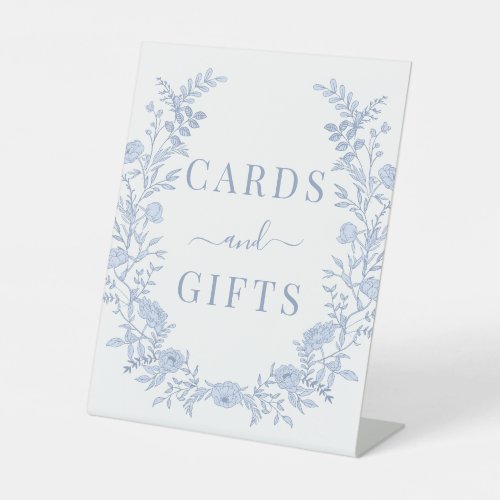 Blue Bohemian Floral Cards and Gifts Wedding Sign