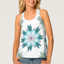 Blue Bohemian Mandala Women's Tank Top