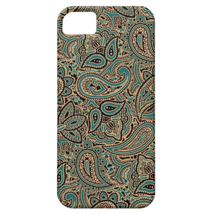 Blue Bohemian Paisley Print iPhone 5 Covers