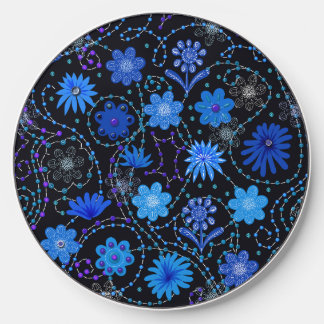 Blue Boho Beads and Flowers Pretty Wireless Charger