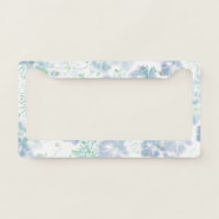 Blue Boho Blooming Flowers Floral Tie Dye Pattern