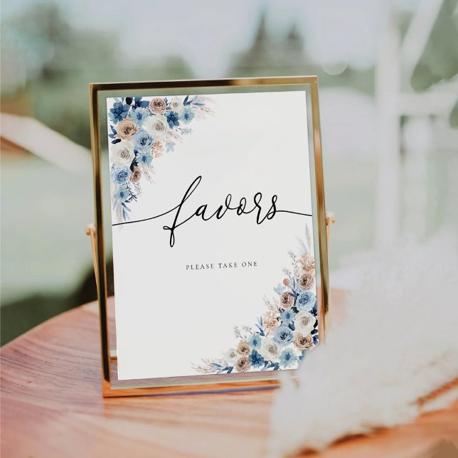 Blue Boho Favors Sign (Creator Uploaded)