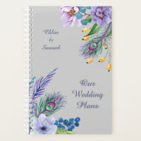 Blue Boho Floral Wedding Planner